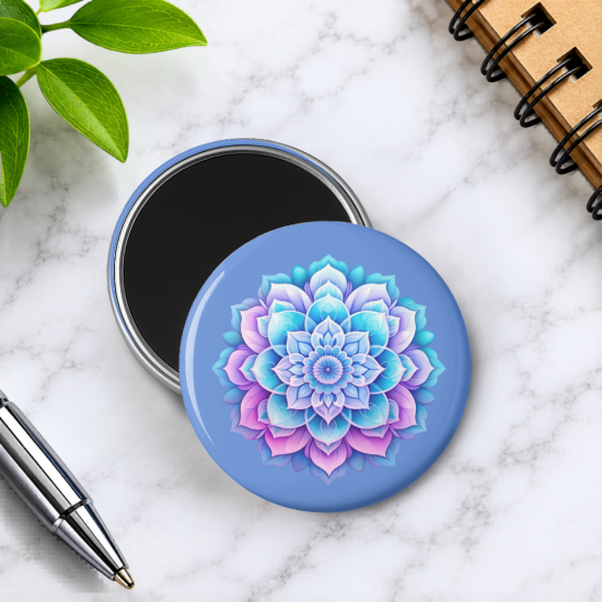 Fridge Magnet Estetik Mandala 58mm | Magnet Kulkas Aesthetic Biru Ungu | Hiasan Kulkas Unik Minimalis | Souvenir Magnet Bulat Fridge Magnet Estetik Mandala 58mm | Magnet Kulkas Aesthetic Biru Ungu | Hiasan Kulkas Unik Minimalis | Souvenir Magnet Bulat